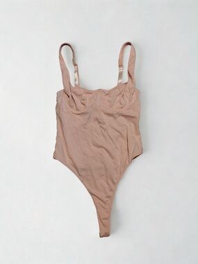 Out From Under (Urban Outfitters) Bustier Thong Bodysuit – Size L – Blush Pink